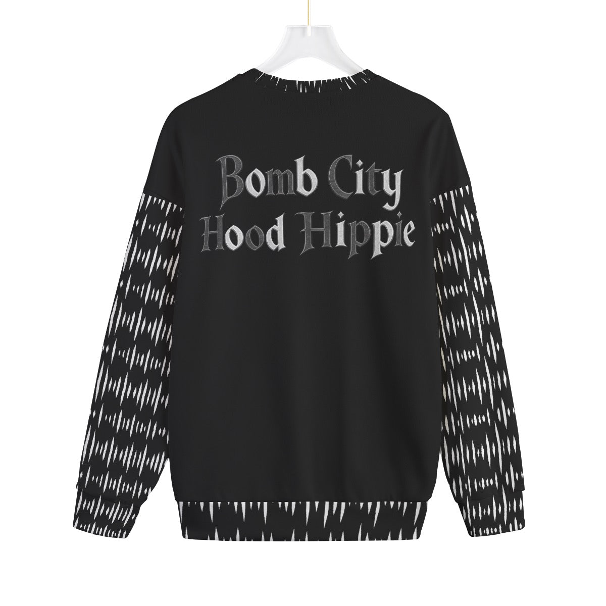 All-Over Print Unisex Drop-shoulder Knitted Fleece Sweater