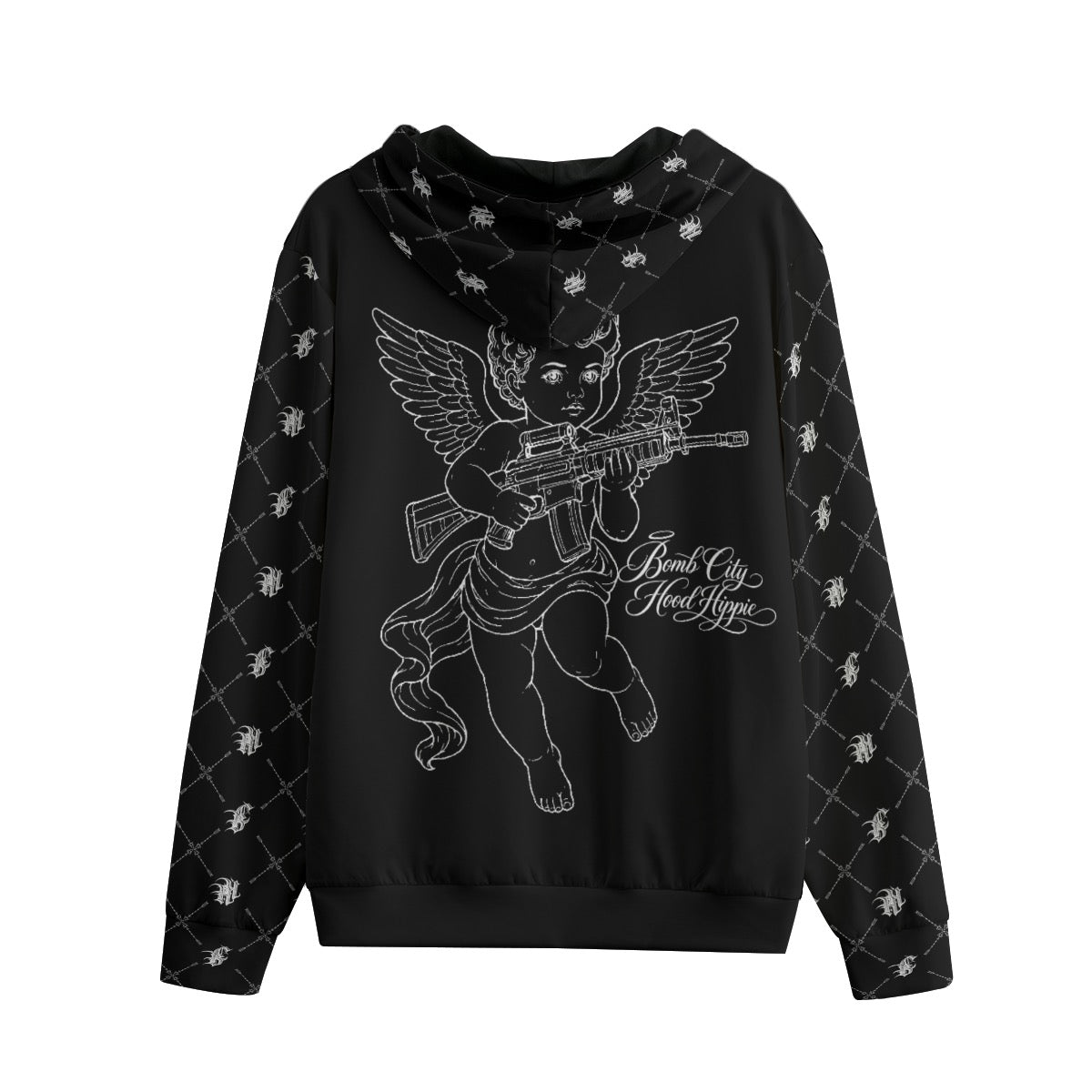 Angel BCHH Unisex Pullover Hoodie With Zipper Closure