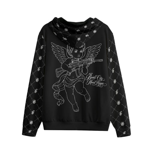 Angel BCHH Unisex Pullover Hoodie With Zipper Closure