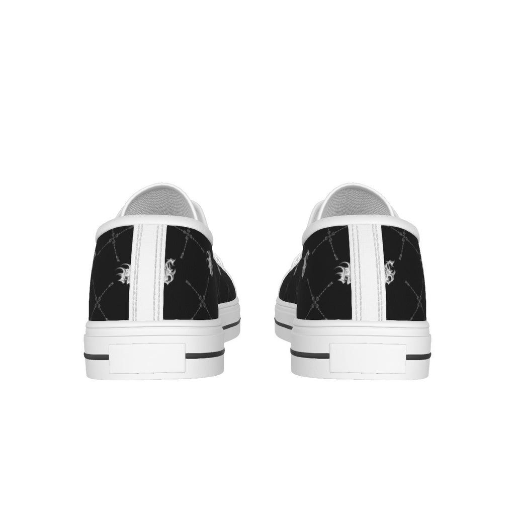 All-over Print Women's White Sole Canvas Shoes