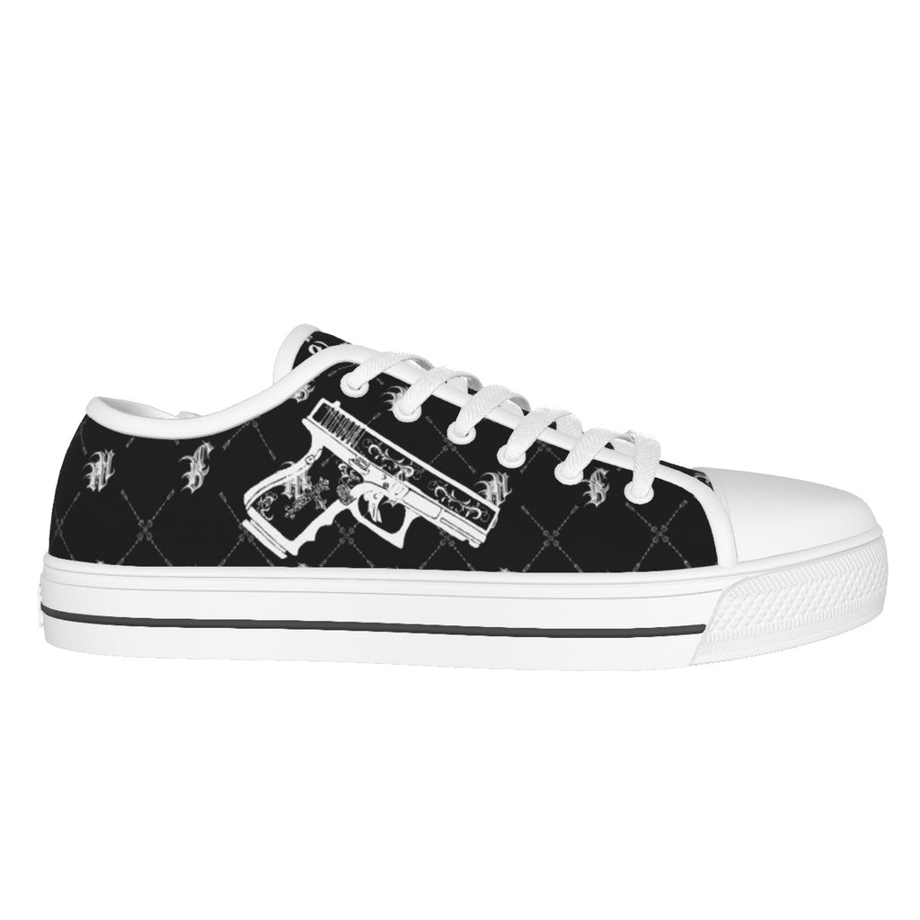 All-over Print Women's White Sole Canvas Shoes