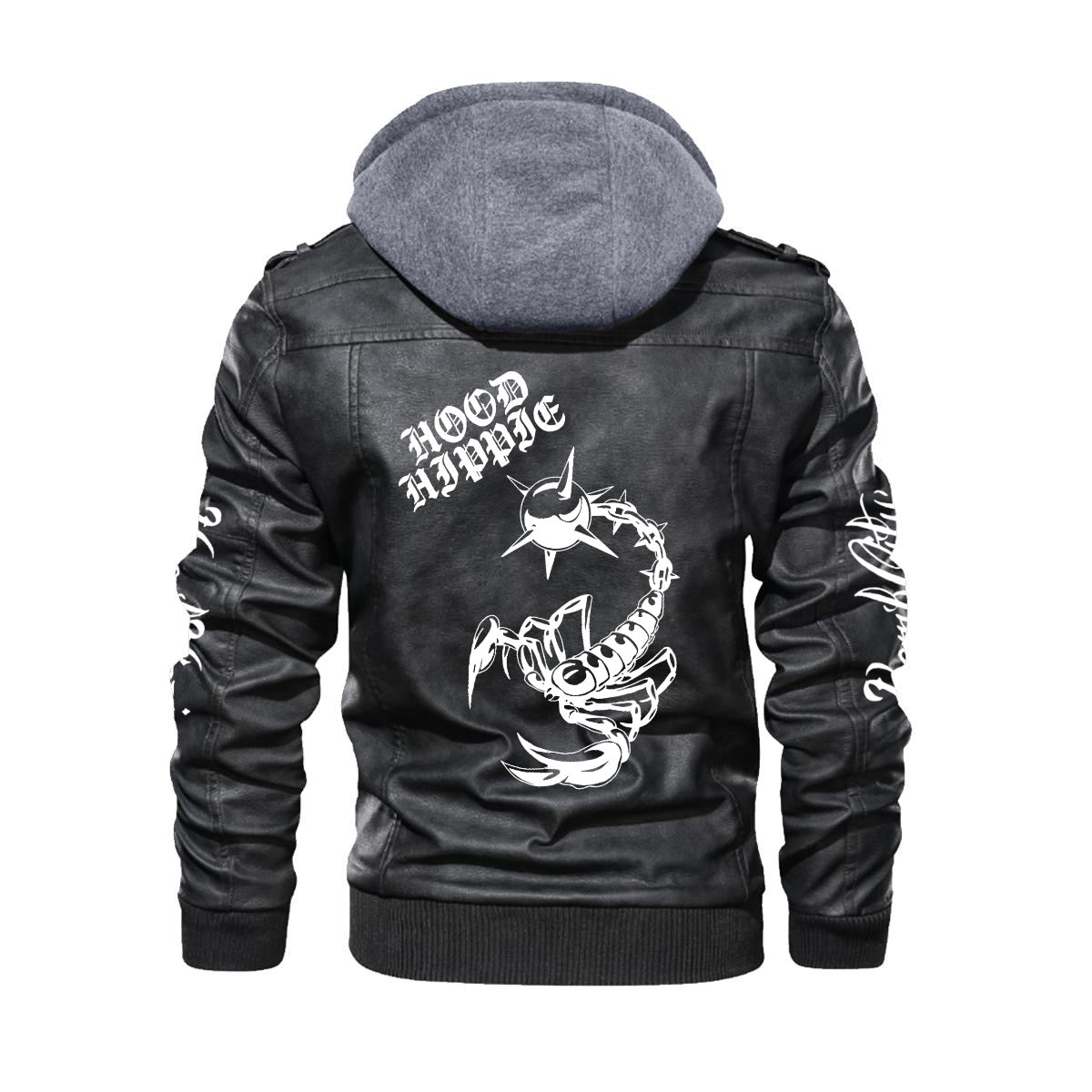 Men's Zip Leather Jacket |DTF