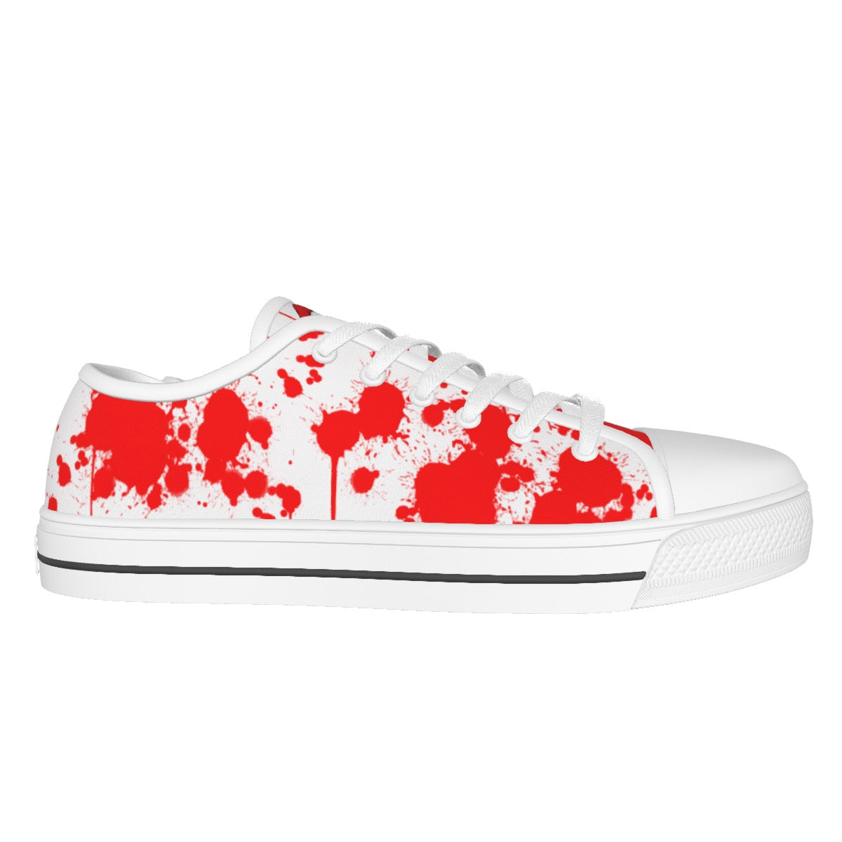 All-over Print Women's White Sole Canvas Shoes