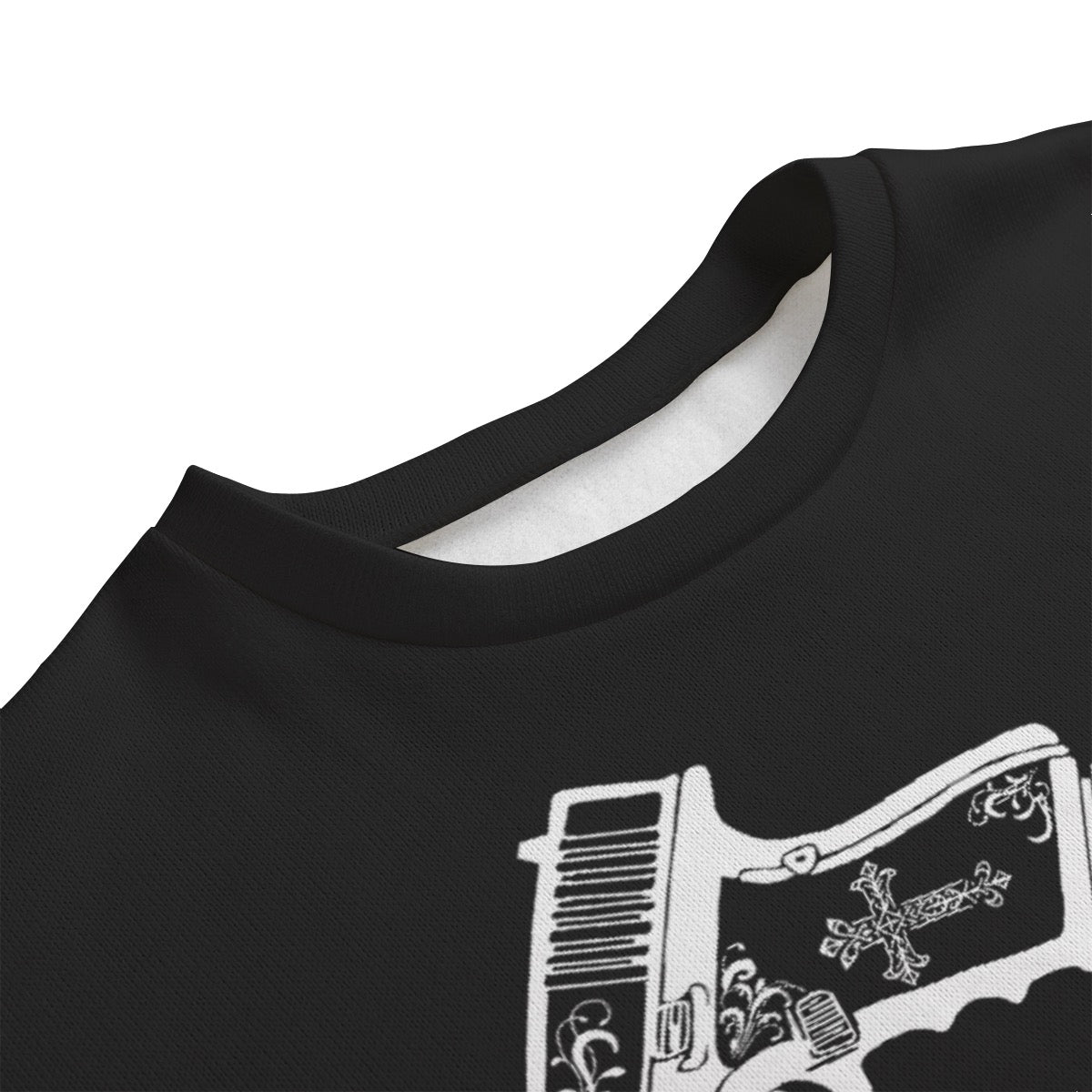 All-Over Print Unisex Drop-shoulder Knitted Fleece Sweater