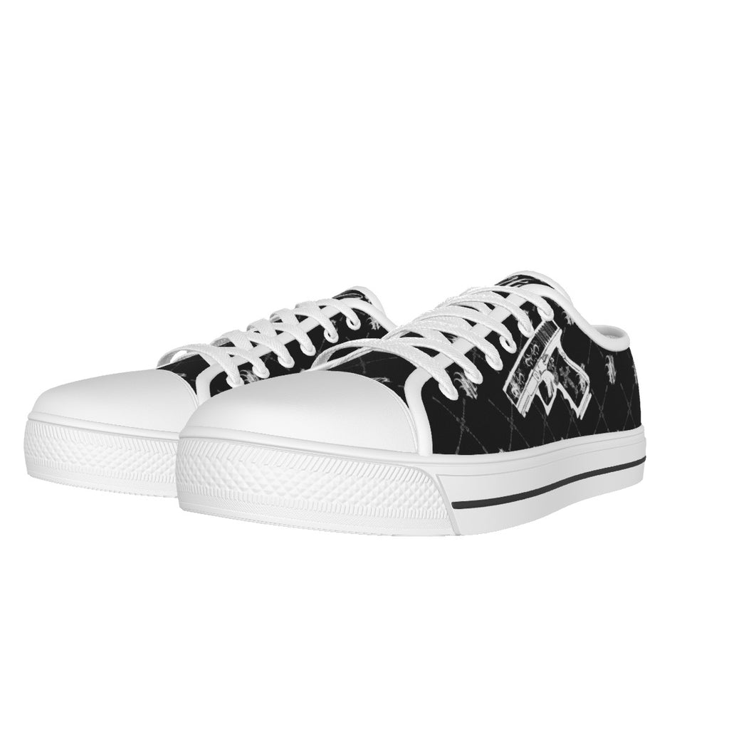 All-over Print Women's White Sole Canvas Shoes