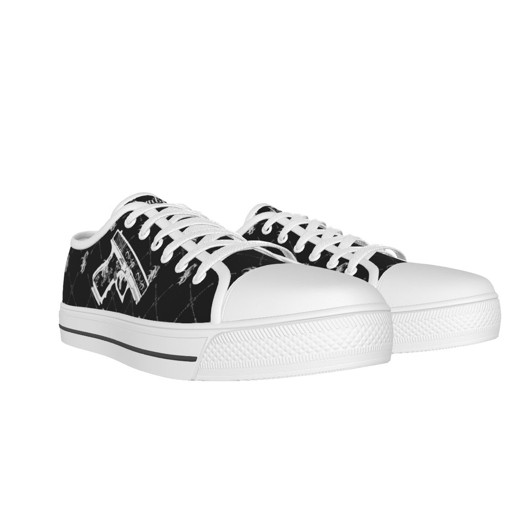 All-over Print Women's White Sole Canvas Shoes