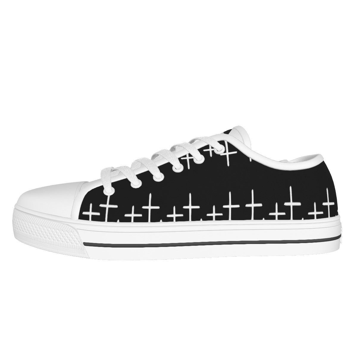All-over Print Women's White Sole Canvas Shoes