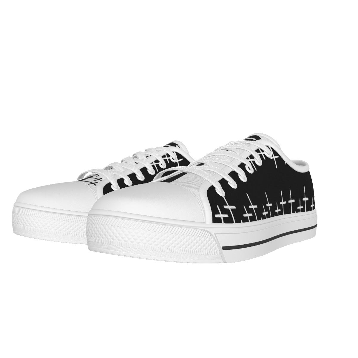 All-over Print Women's White Sole Canvas Shoes