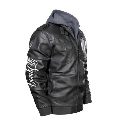 Angel BCHH Men's Zip Leather Jacket