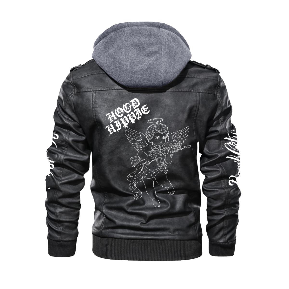 Men's Zip Leather Jacket |DTF
