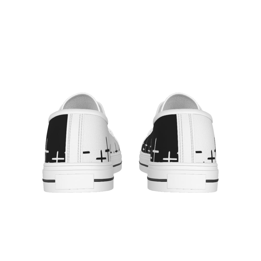 All-over Print Women's White Sole Canvas Shoes