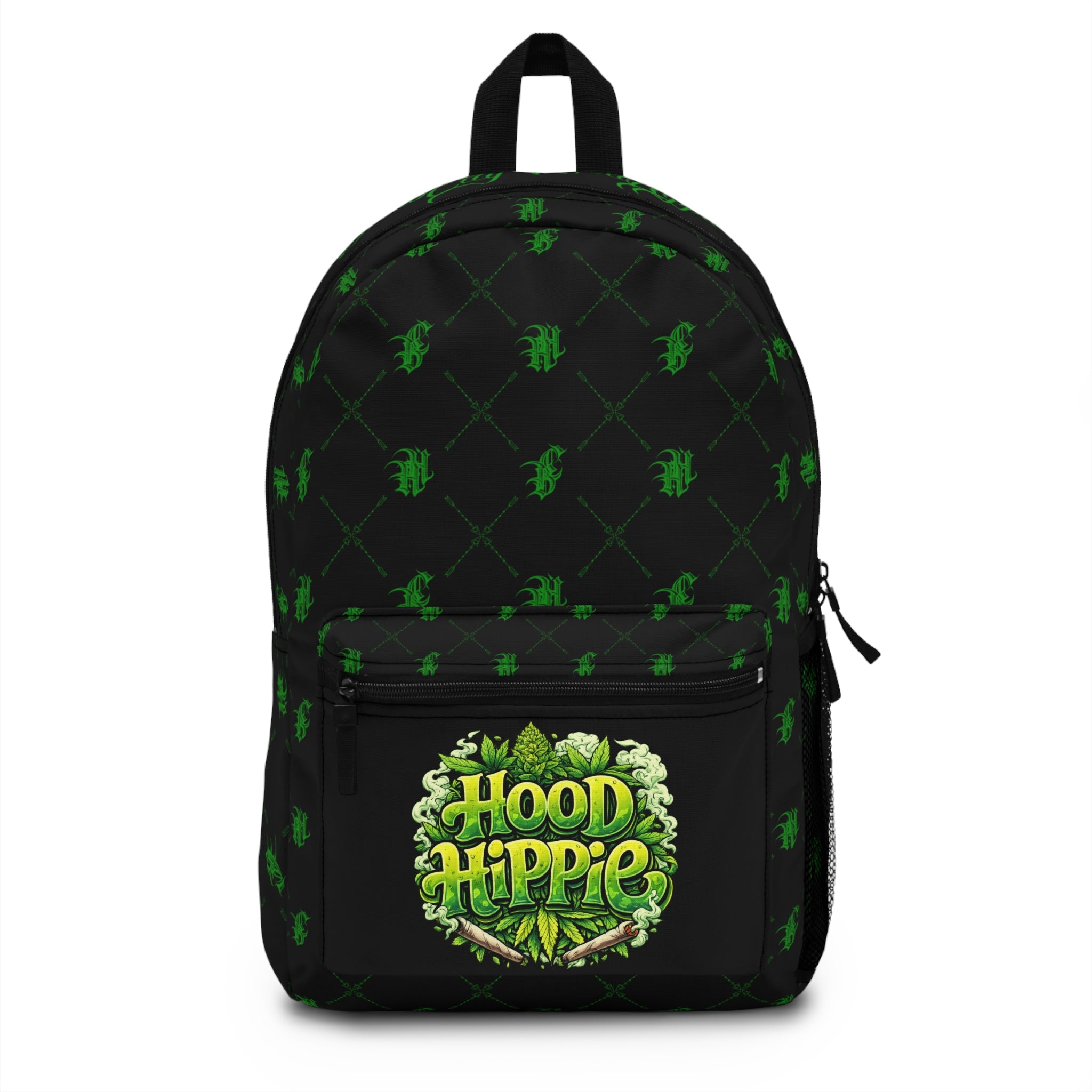 Bomb City Hood Hippie Backpack — Green Leaf