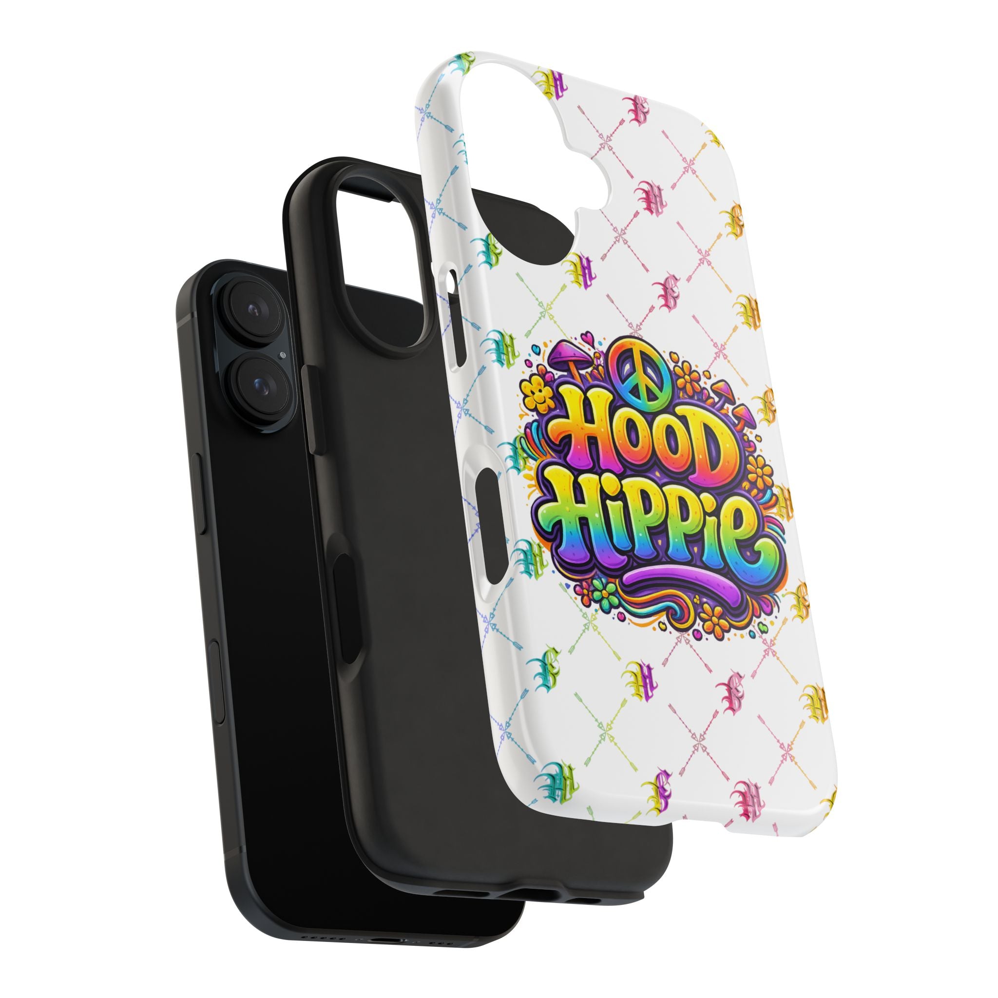 Bomb City Hood Hippie Tough Phone Case — Retro Peace Sign Floral iPhone Cover