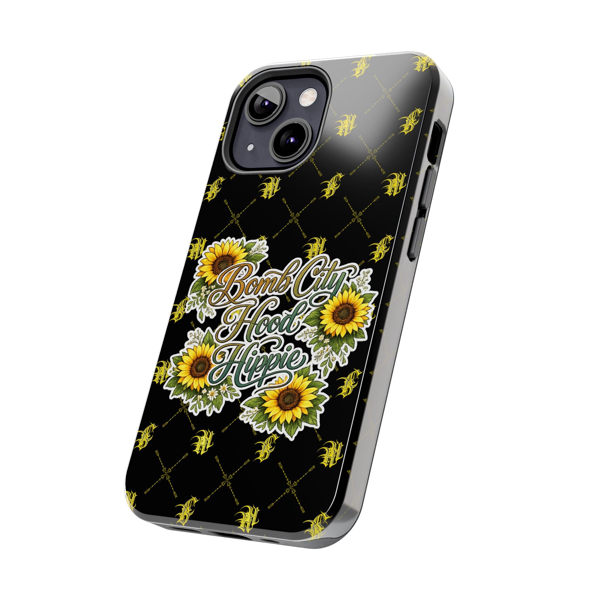 Tough Phone Case — "Bomb City Hood Hippie" Sunflower Protective Phone Cover