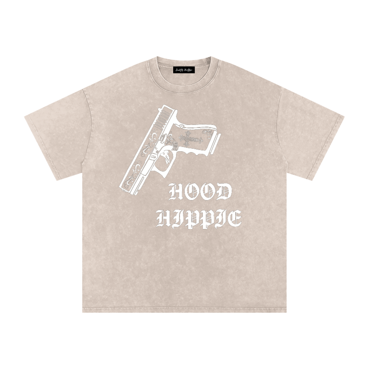 Snow Washed Oversized Cotton T-Shirt