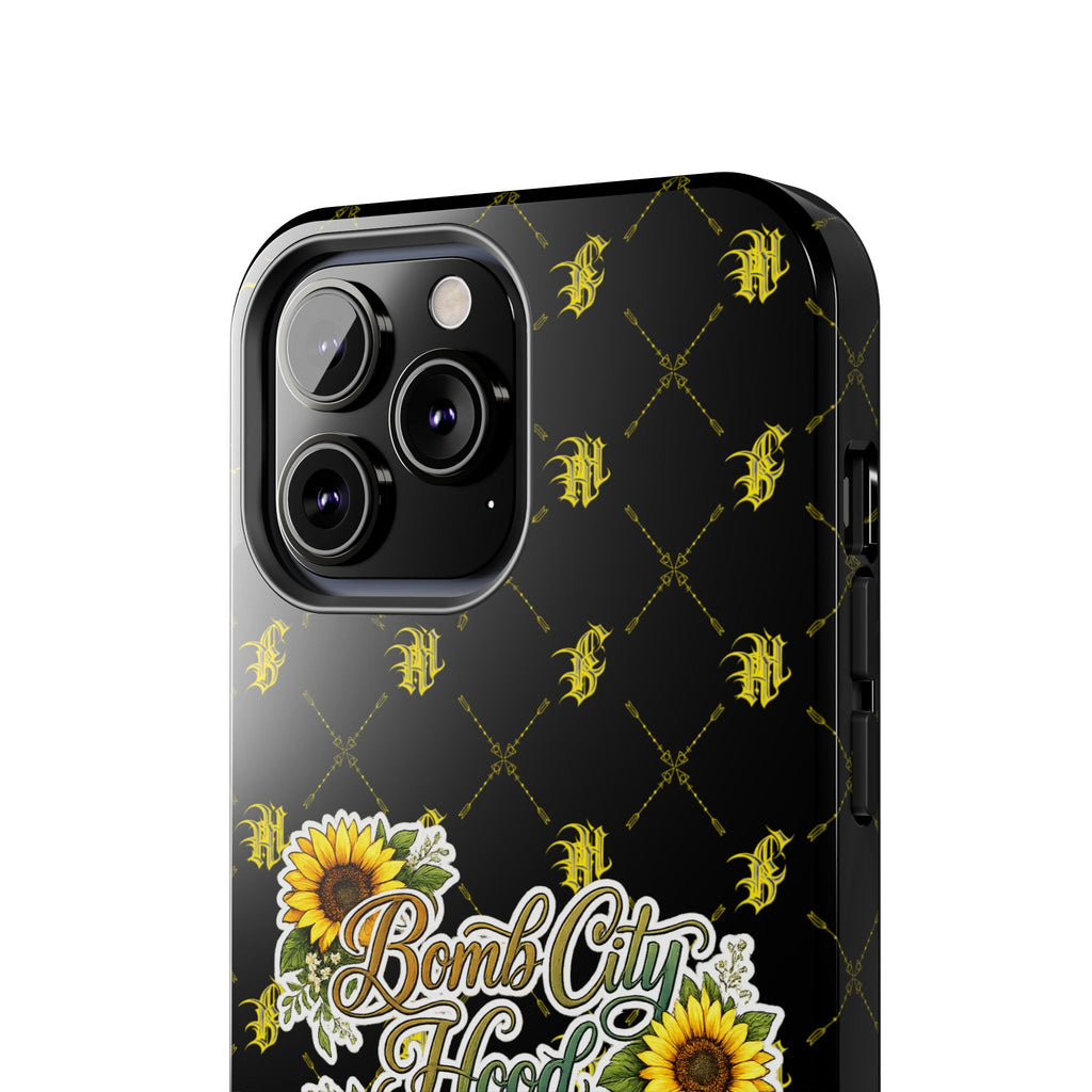 Tough Phone Case — "Bomb City Hood Hippie" Sunflower Protective Phone Cover