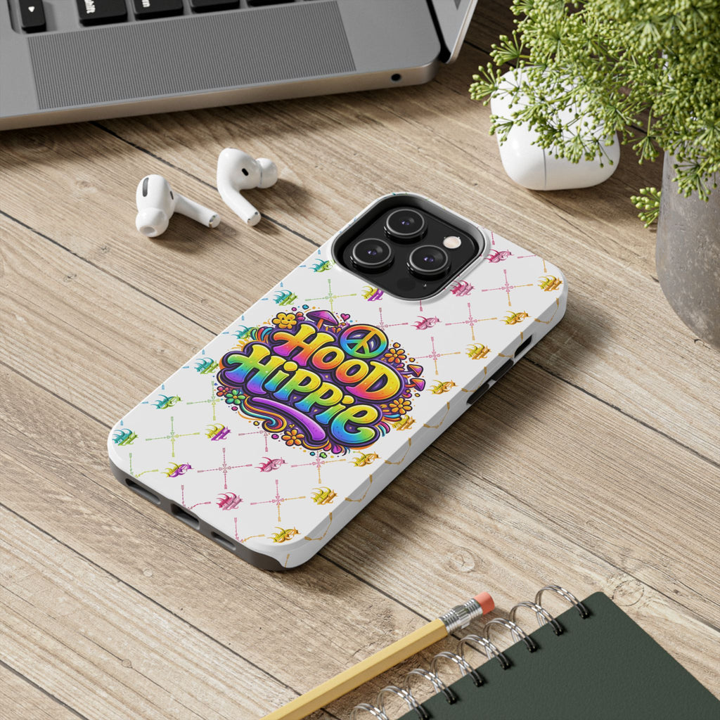 Bomb City Hood Hippie Tough Phone Case — Retro Peace Sign Floral iPhone Cover