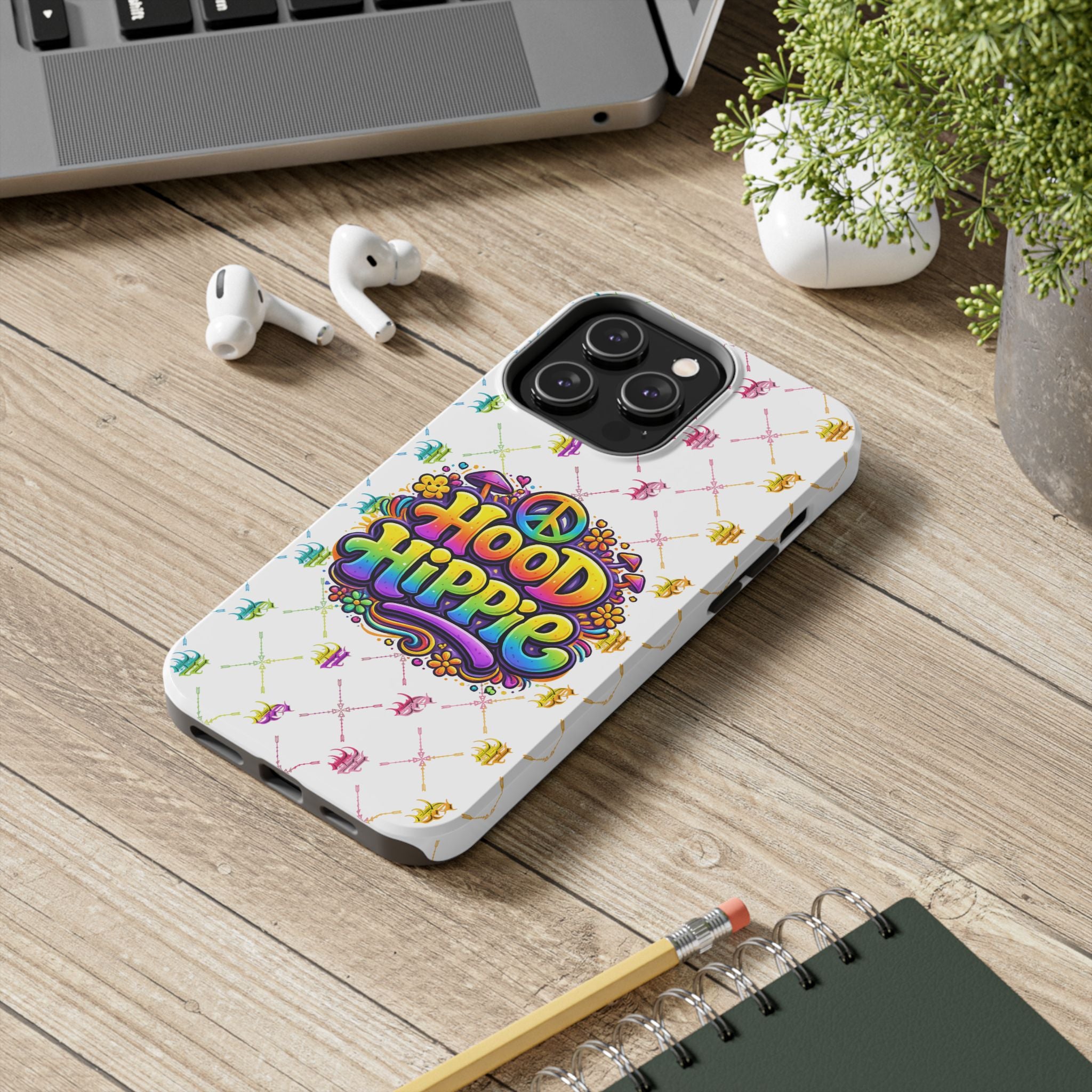 Bomb City Hood Hippie Tough Phone Case — Retro Peace Sign Floral iPhone Cover