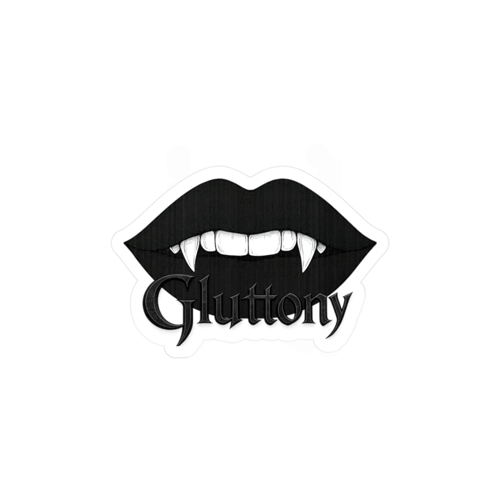 Vampire Lips 'Gluttony' Kiss-Cut Vinyl Sticker — Gothic Vampire Decal