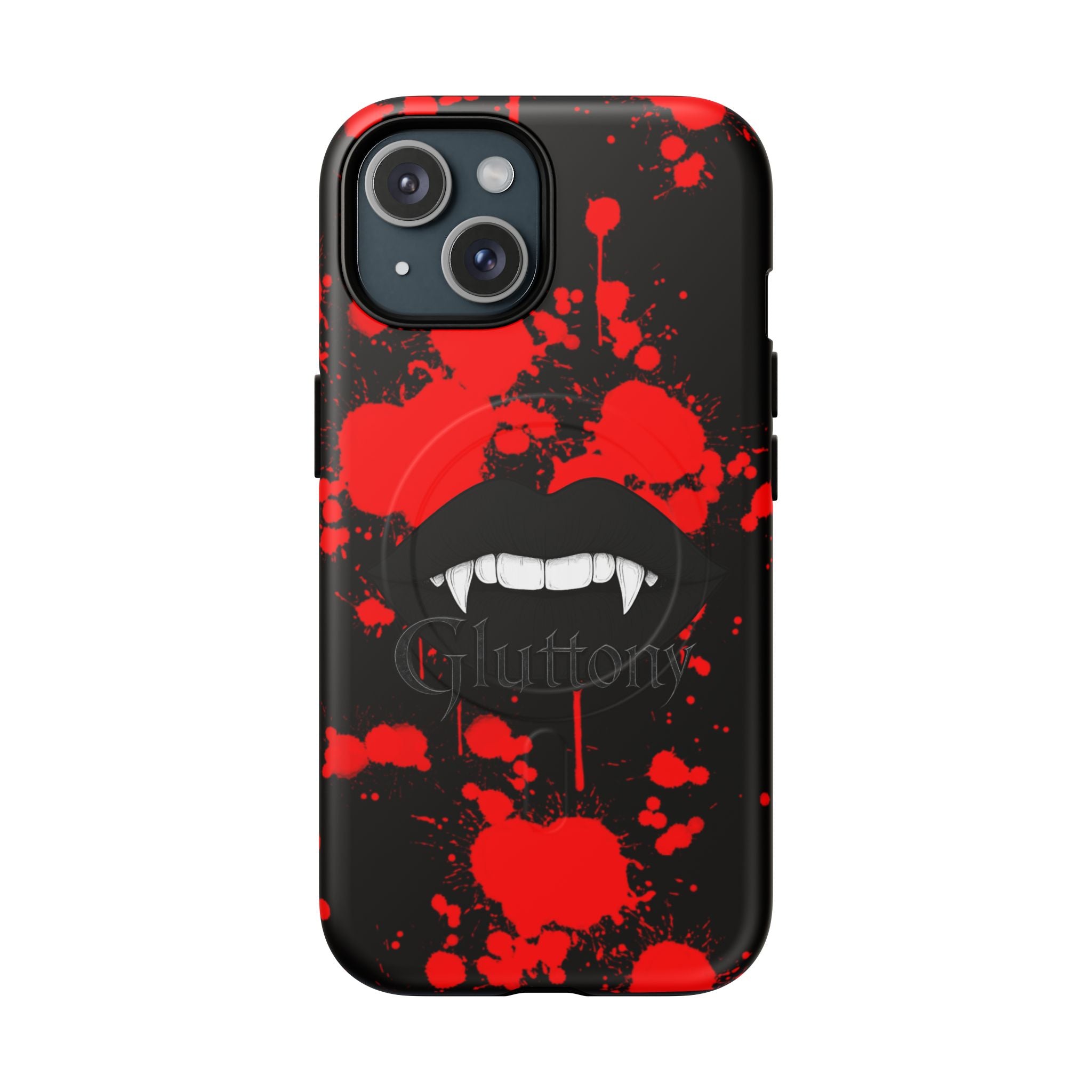 Phone Case — Vampire Fangs Blood Splatter Tough Magnetic Case (Gluttony)
