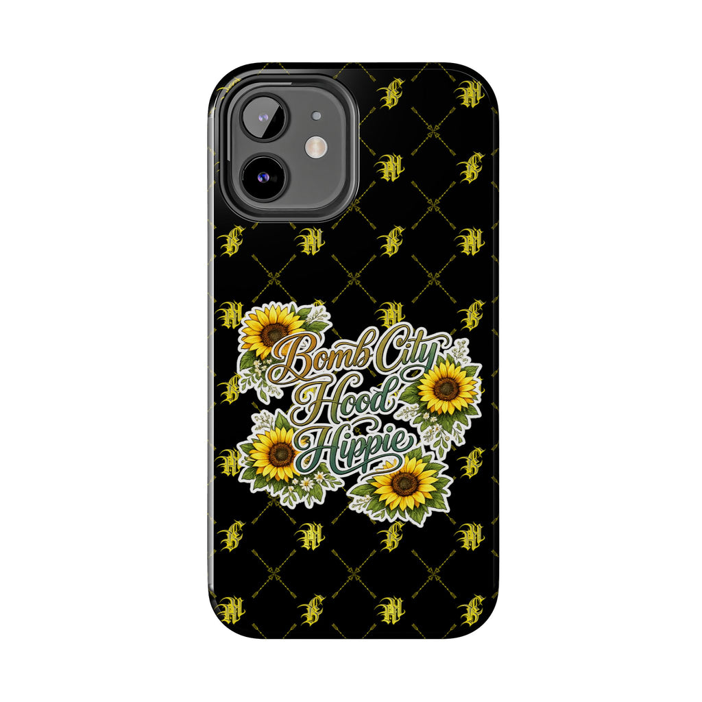 Tough Phone Case — "Bomb City Hood Hippie" Sunflower Protective Phone Cover