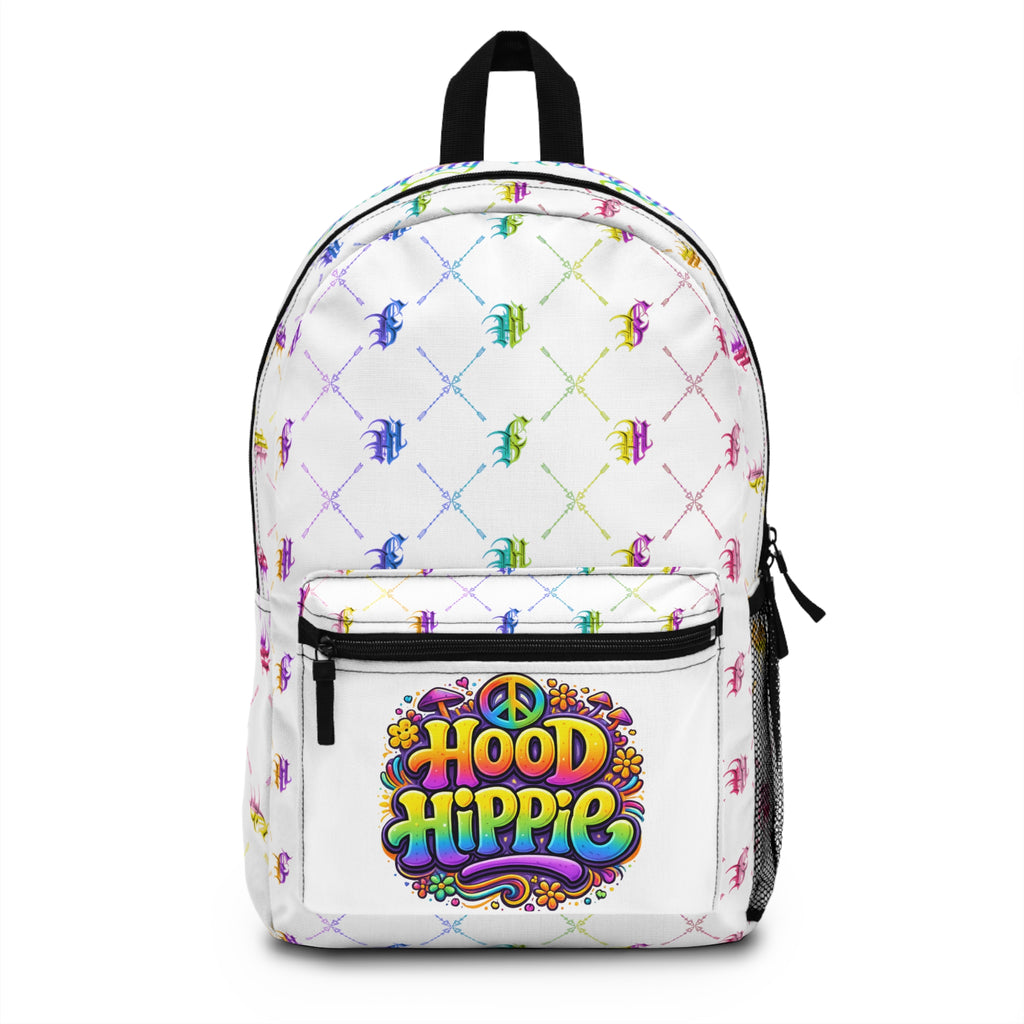 Bomb City Hood Hippie Backpack — Colorful Retro Peace Tie-Dye School Bag