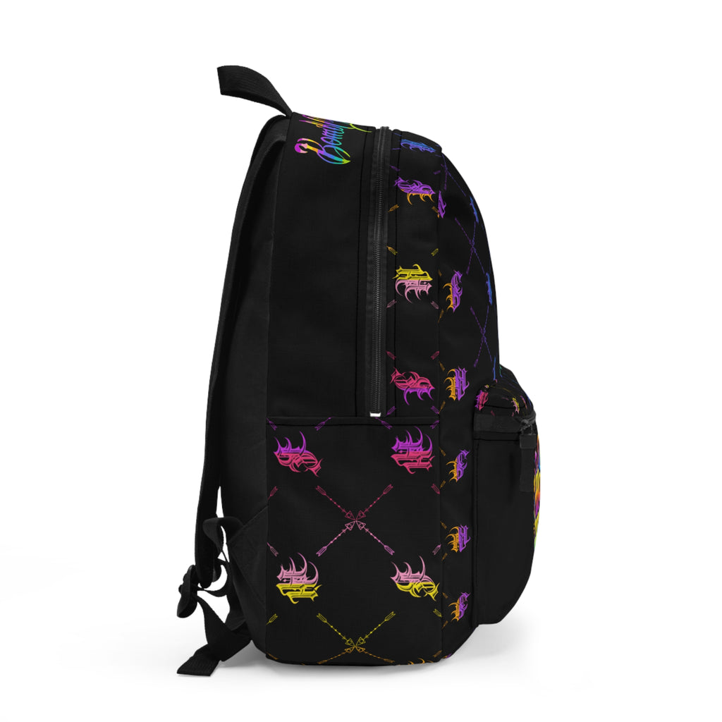 Bomb City Hood Hippie Backpack — Retro Psychedelic Peace Logo School Bag