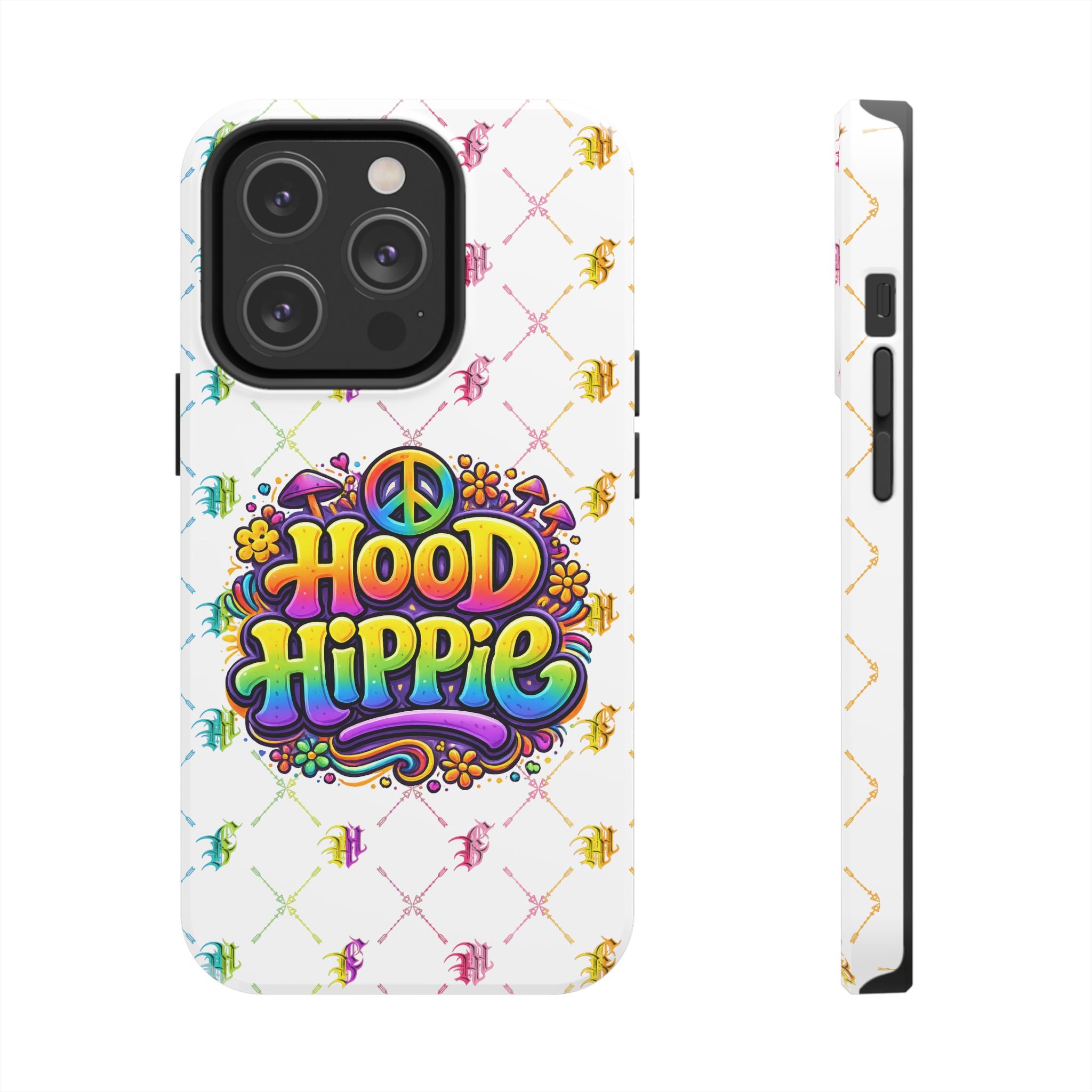 Bomb City Hood Hippie Tough Phone Case — Retro Peace Sign Floral iPhone Cover
