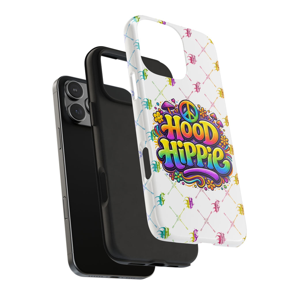 Bomb City Hood Hippie Tough Phone Case — Retro Peace Sign Floral iPhone Cover