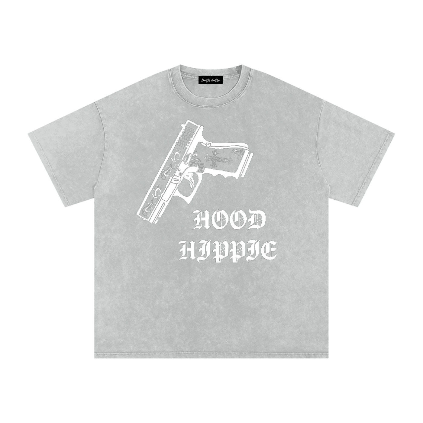 Snow Washed Oversized Cotton T-Shirt