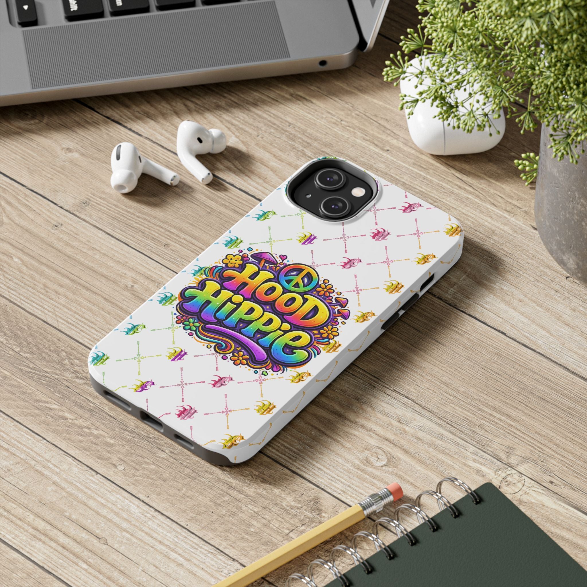 Bomb City Hood Hippie Tough Phone Case — Retro Peace Sign Floral iPhone Cover