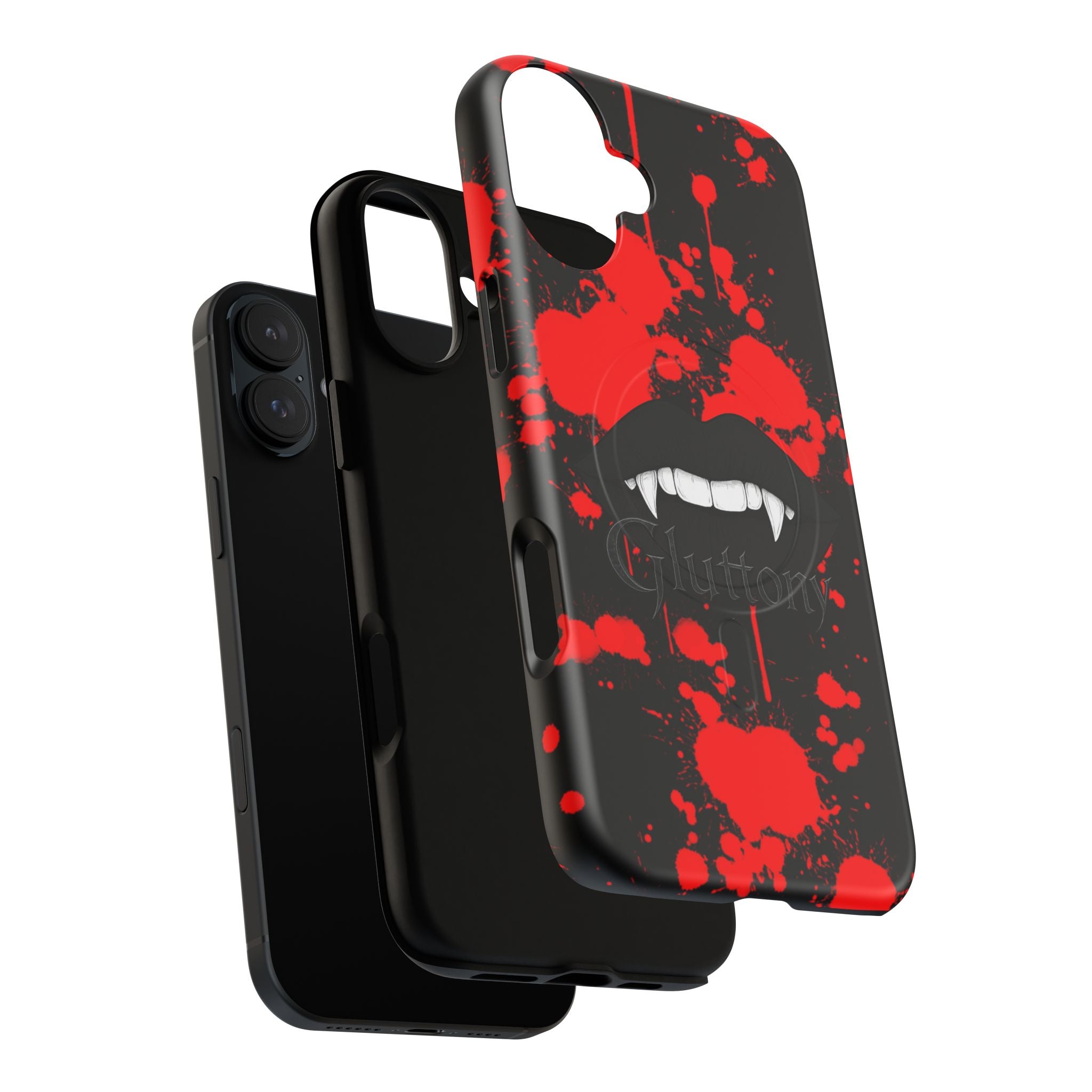 Phone Case — Vampire Fangs Blood Splatter Tough Magnetic Case (Gluttony)