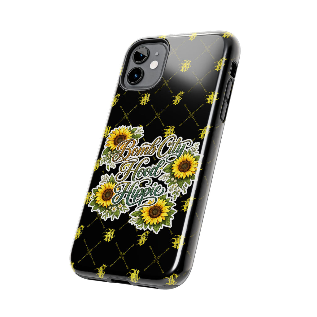 Tough Phone Case — "Bomb City Hood Hippie" Sunflower Protective Phone Cover