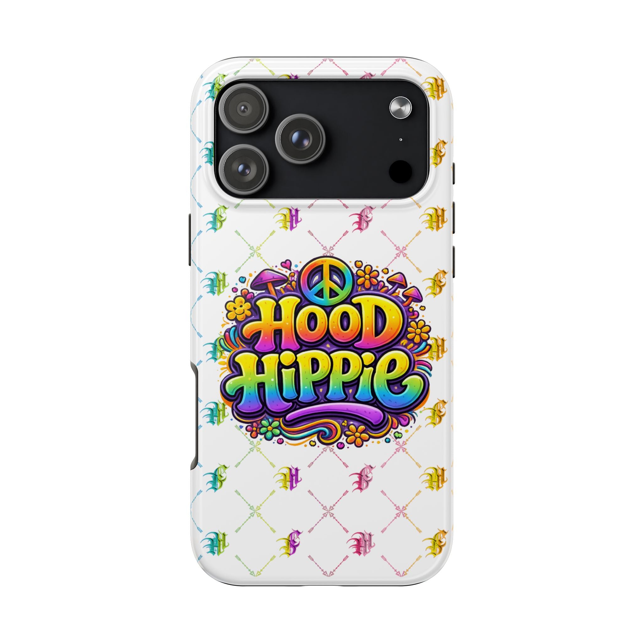Bomb City Hood Hippie Tough Phone Case — Retro Peace Sign Floral iPhone Cover