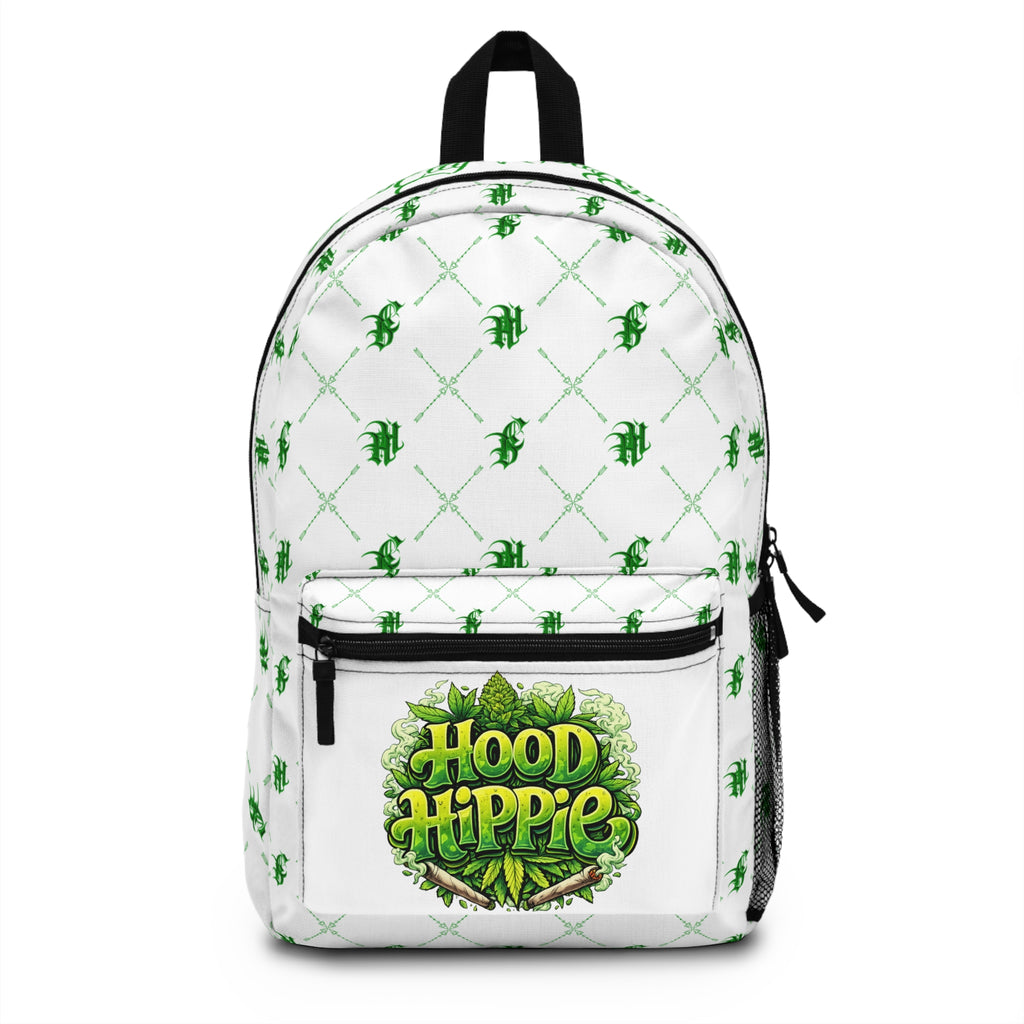 Bomb City Hood Hippie Green Pattern Backpack