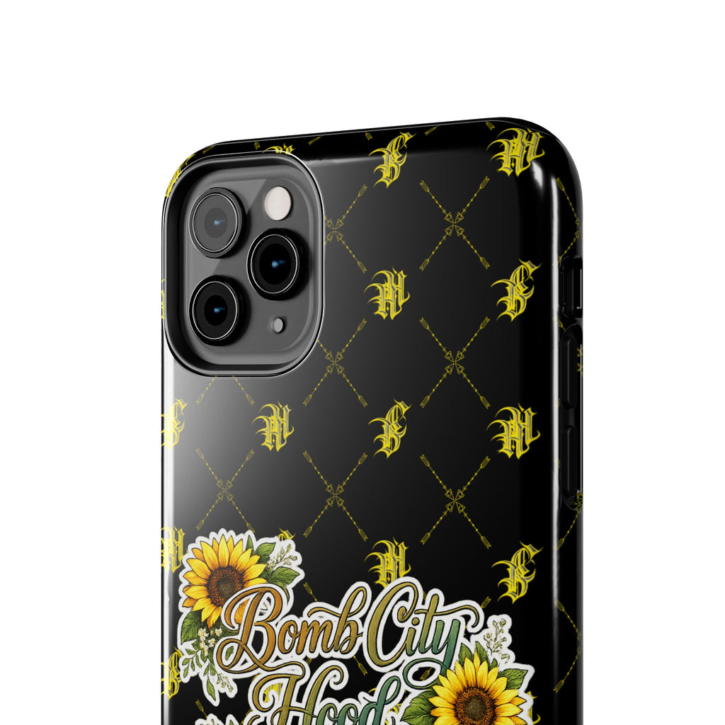 Tough Phone Case — "Bomb City Hood Hippie" Sunflower Protective Phone Cover