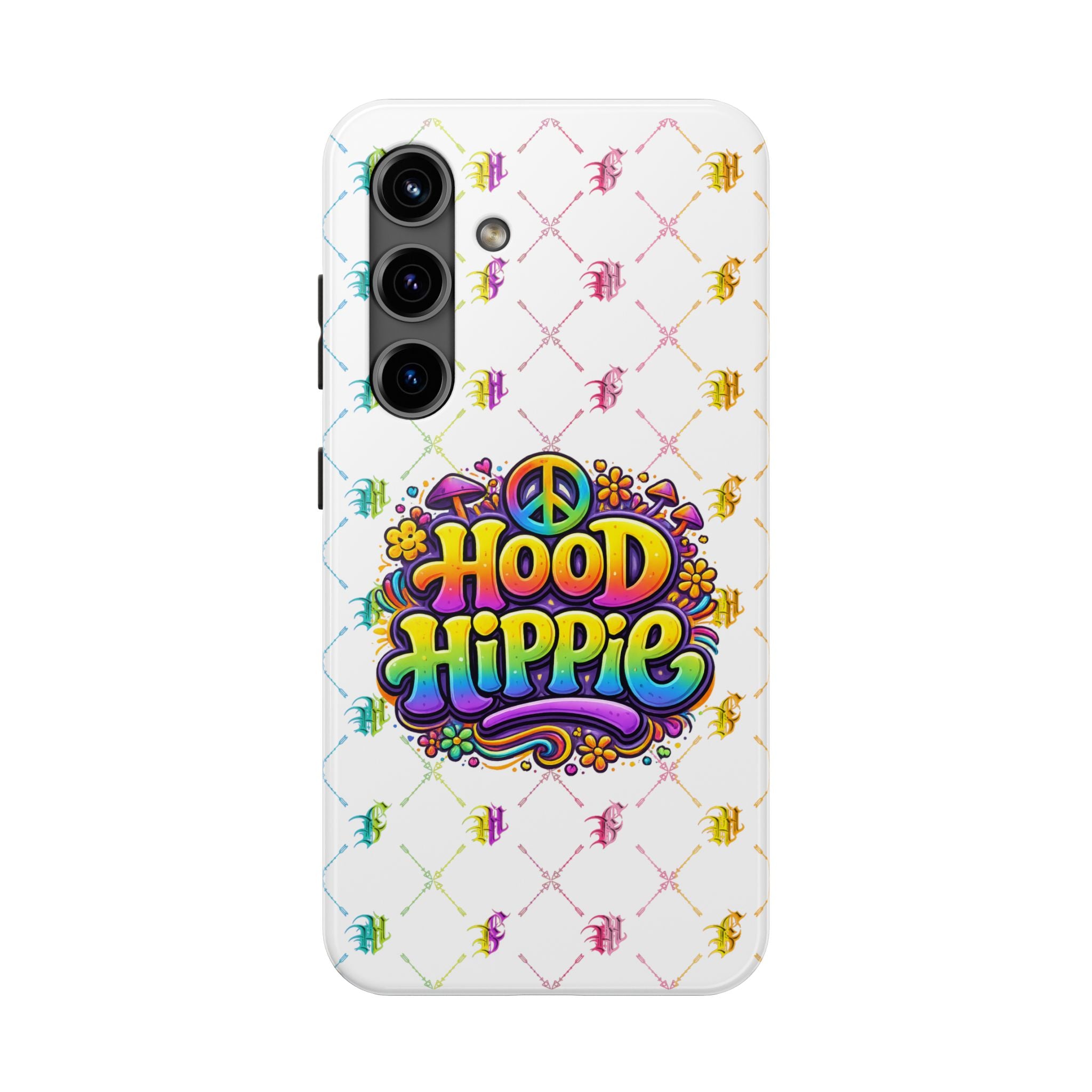Bomb City Hood Hippie Tough Phone Case — Retro Peace Sign Floral iPhone Cover