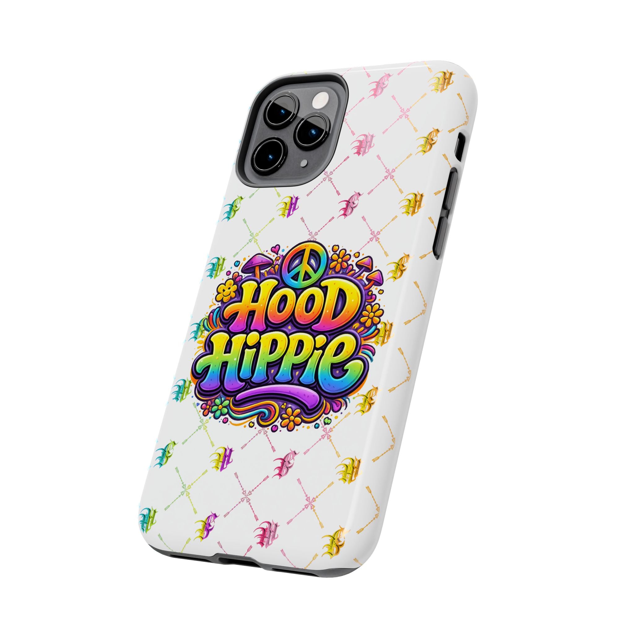 Bomb City Hood Hippie Tough Phone Case — Retro Peace Sign Floral iPhone Cover