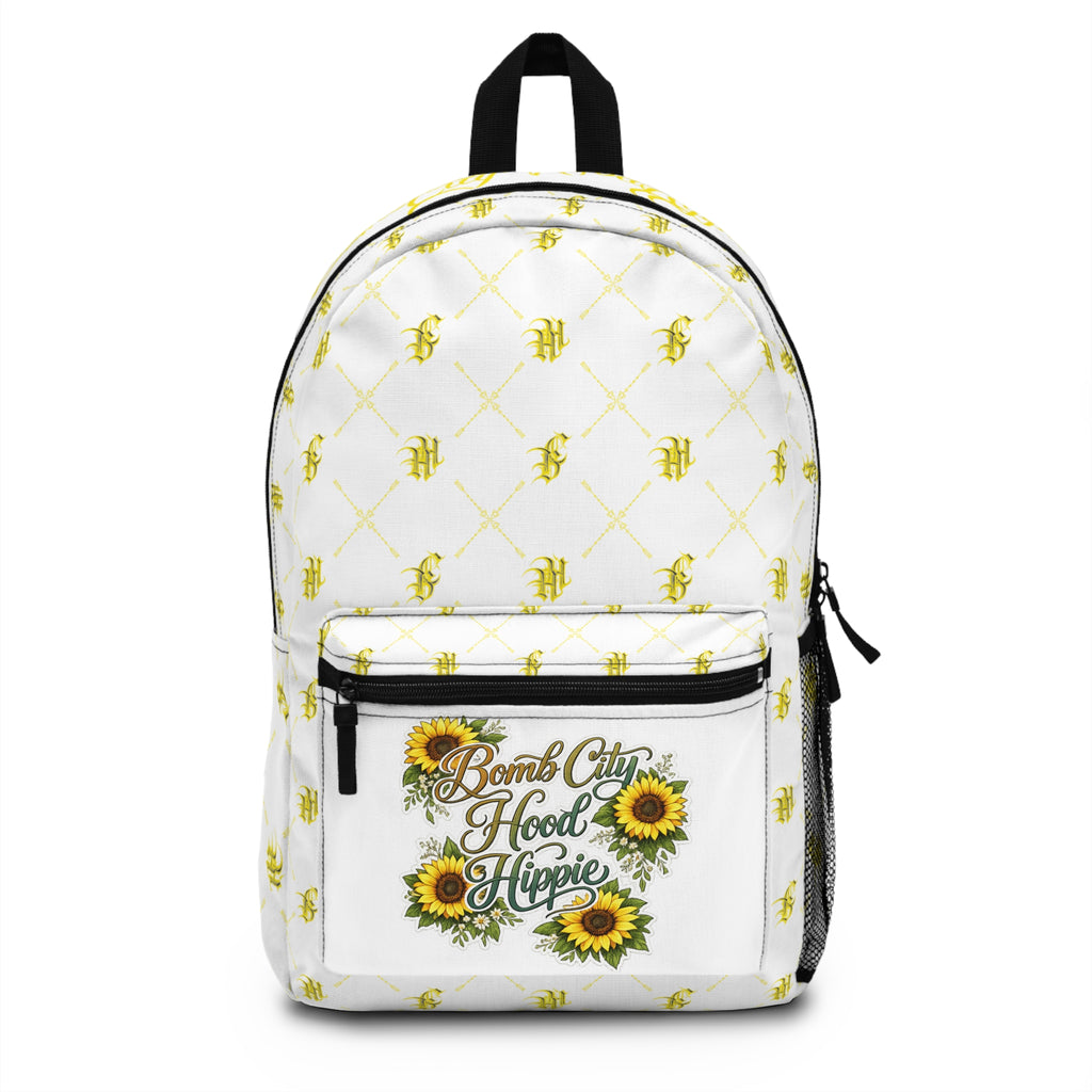 Sunflower 'Bomb City Hood Hippie' Graphic Backpack — Boho Urban Daypack