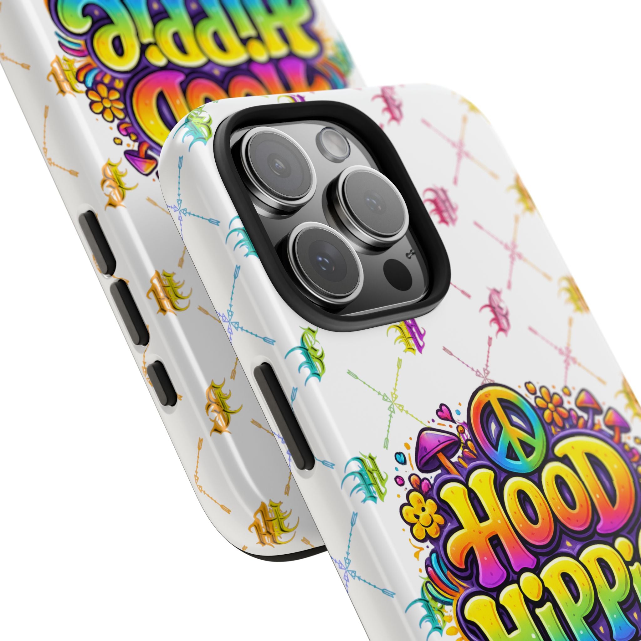 Bomb City Hood Hippie Tough Phone Case — Retro Peace Sign Floral iPhone Cover