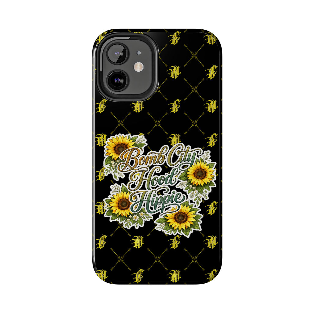 Tough Phone Case — "Bomb City Hood Hippie" Sunflower Protective Phone Cover