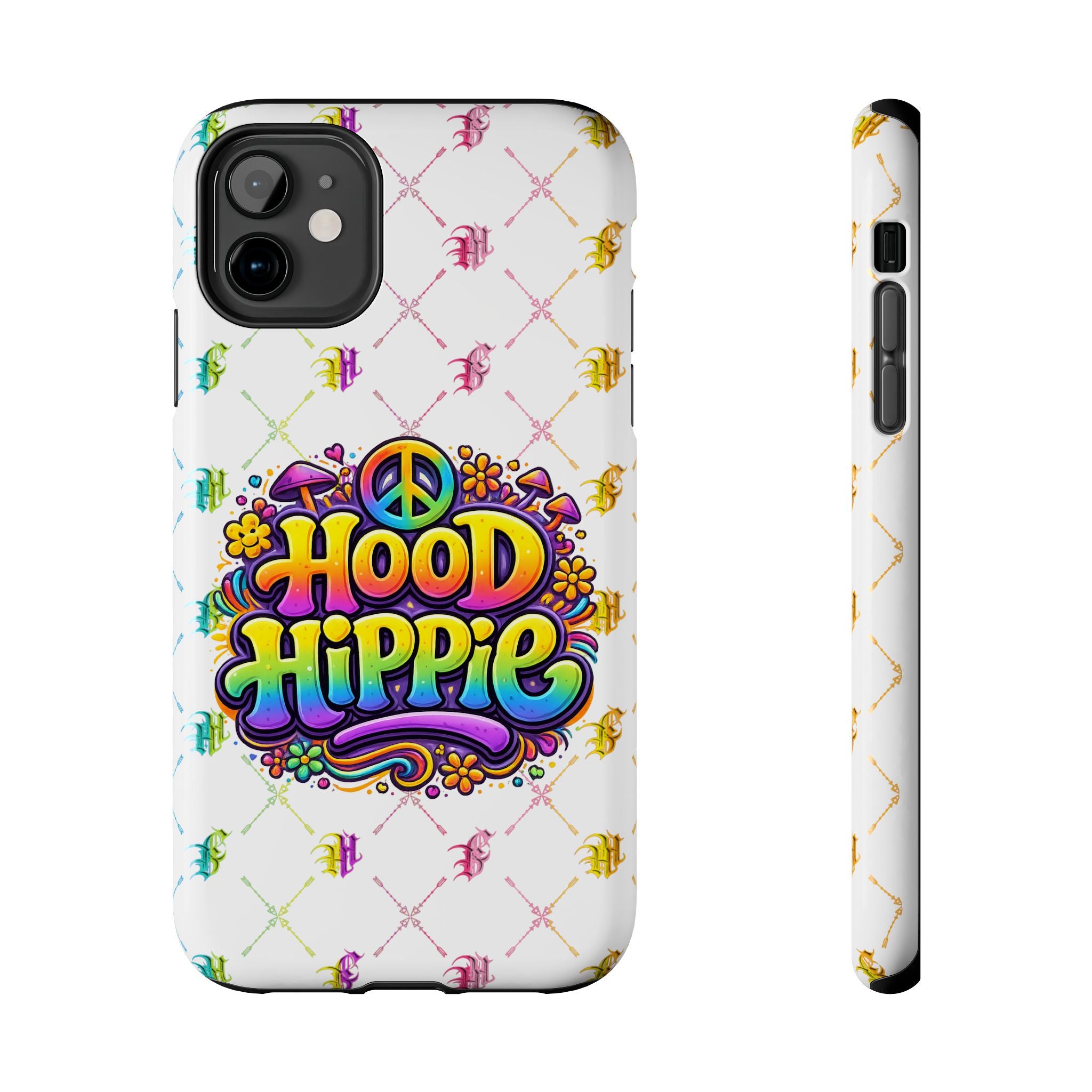 Bomb City Hood Hippie Tough Phone Case — Retro Peace Sign Floral iPhone Cover