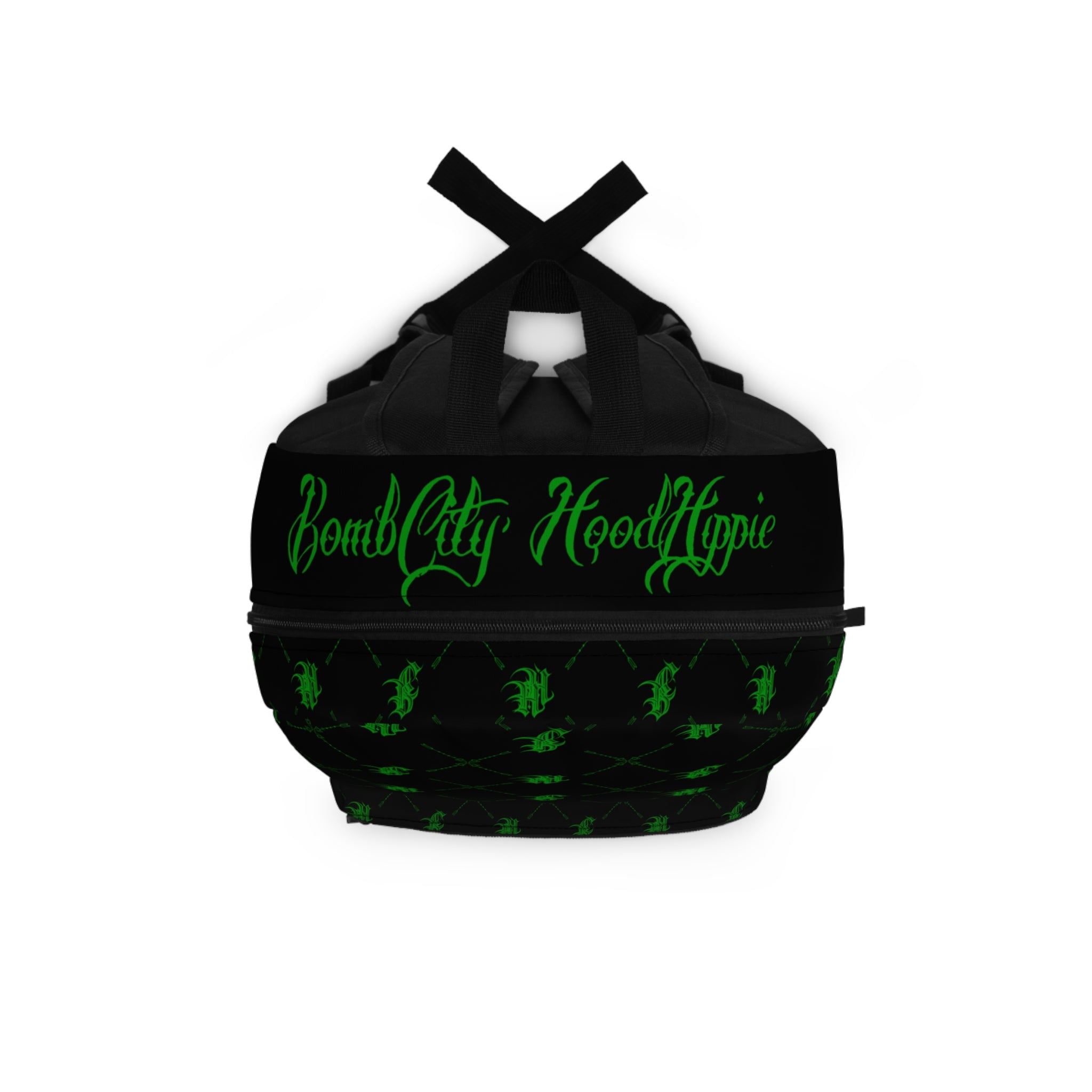 Bomb City Hood Hippie Backpack — Green Leaf