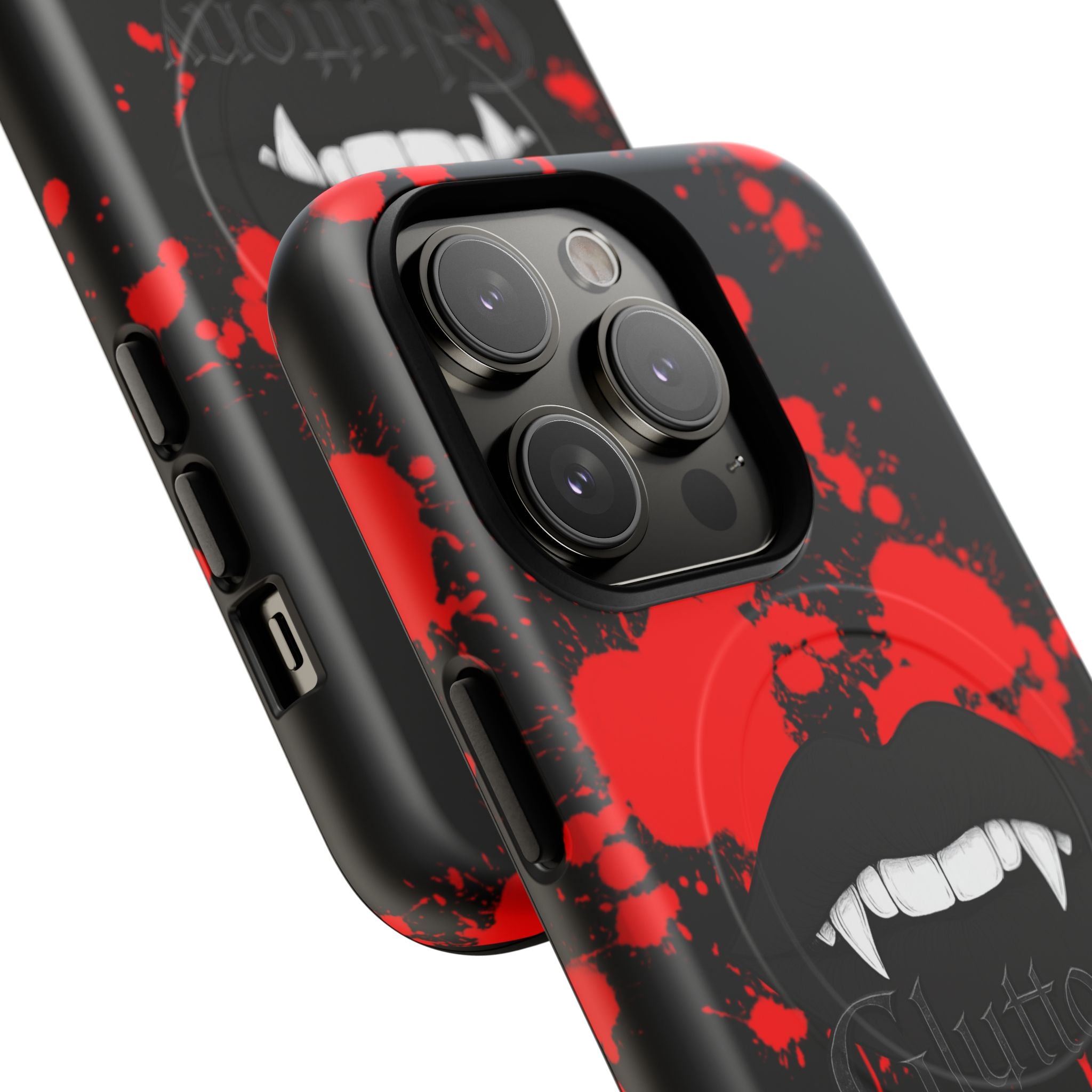 Phone Case — Vampire Fangs Blood Splatter Tough Magnetic Case (Gluttony)