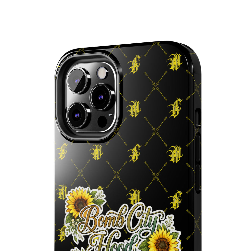 Tough Phone Case — "Bomb City Hood Hippie" Sunflower Protective Phone Cover