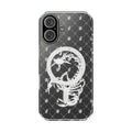 Clear Impact Phone Case — White Floral Venus Symbol (Magnetic, Shockproof)