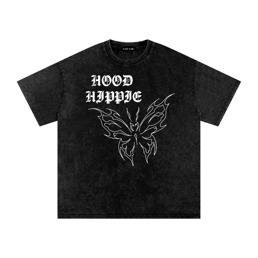 Snow Washed Oversized Cotton T-Shirt
