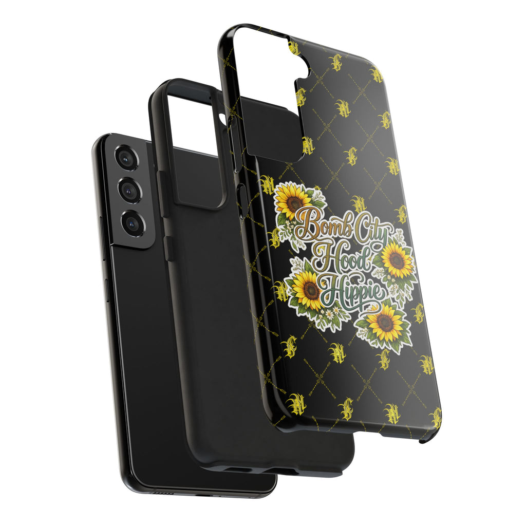 Tough Phone Case — "Bomb City Hood Hippie" Sunflower Protective Phone Cover