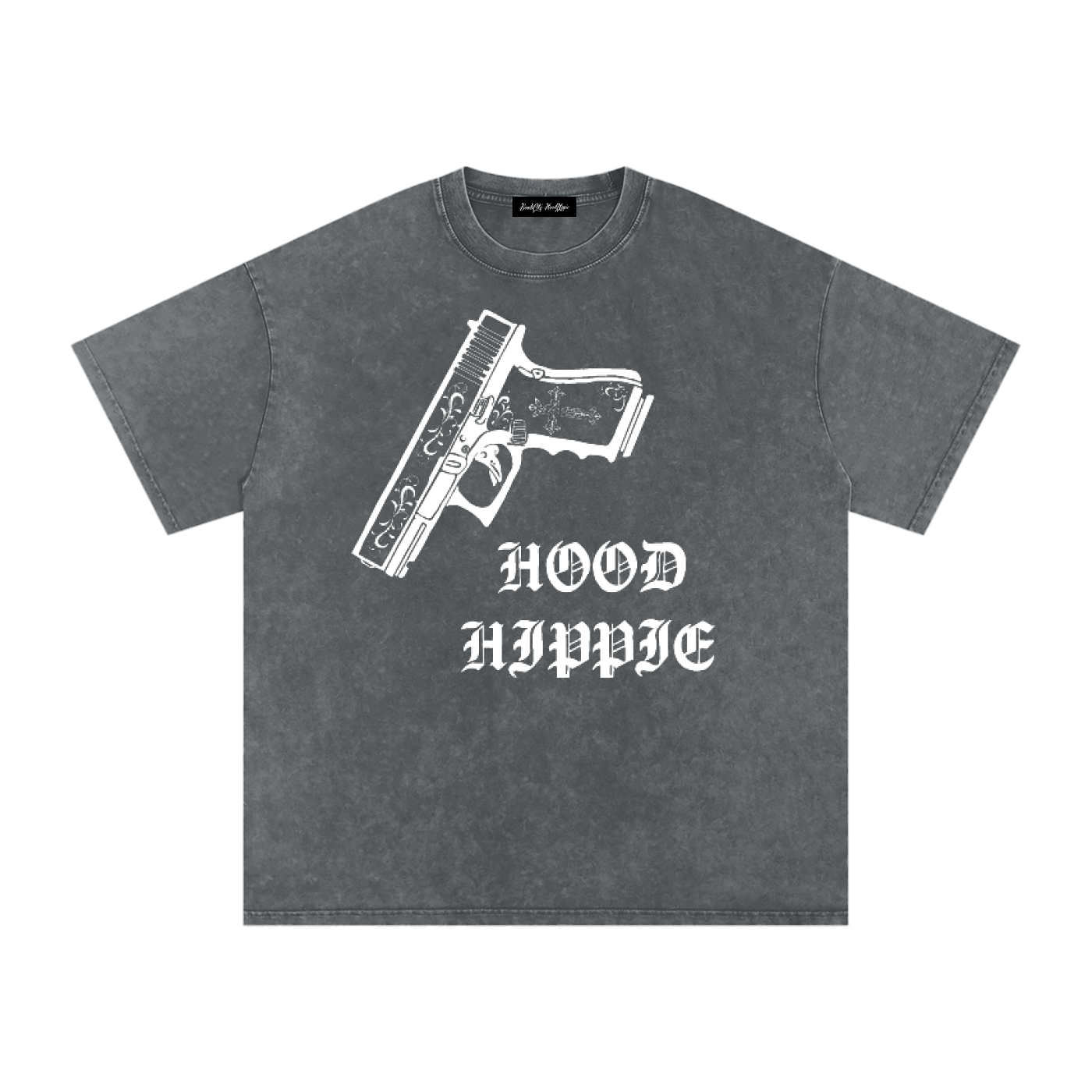 Snow Washed Oversized Cotton T-Shirt