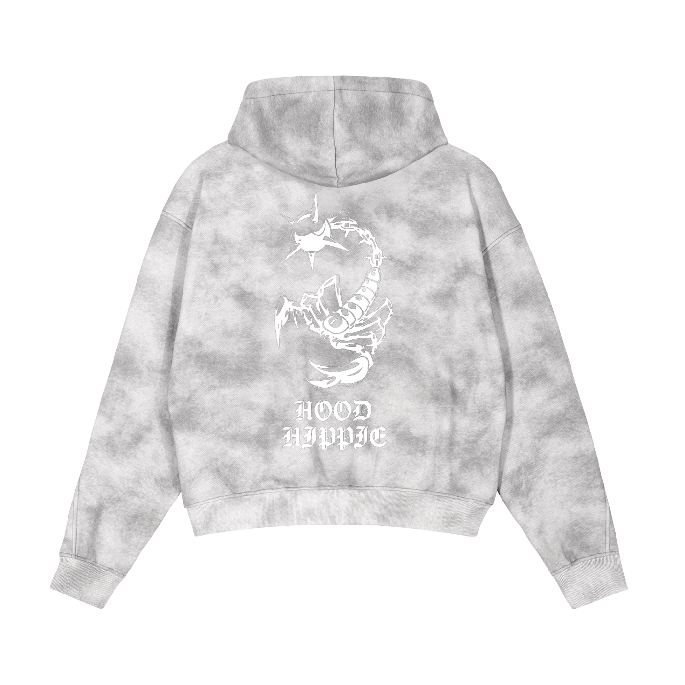 Dirty Washed Zip-Up Fleece Hoodie